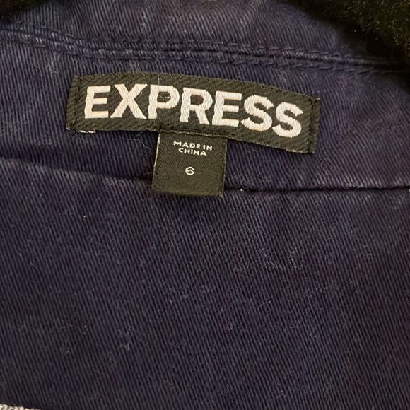Express 3/4 sleeve blazer in classic navy - Picture 2 of 4